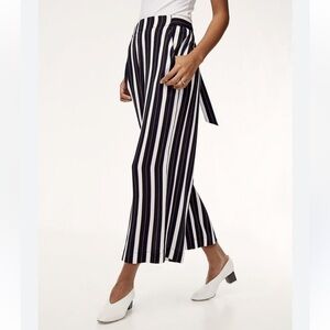 Aritzia‎ Wilfred Faun Striped Wide Leg Pants Size Medium